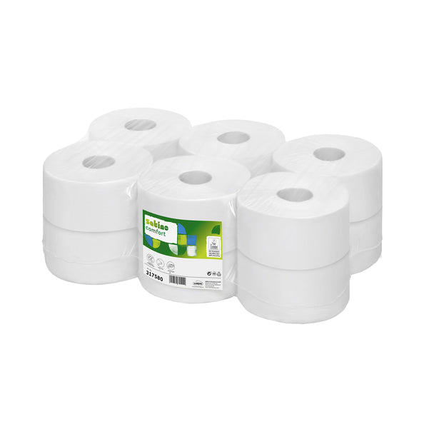 Satino CF2 Jumbo Toilettenpapier Mittelzuführung (12x 180 Meter)