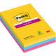 Super Haftnotizen Post-it 101x152 mm gelb blau rosa