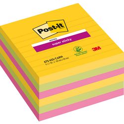Super-Haftnotizen Post-it 101x101 gelb blau rosa