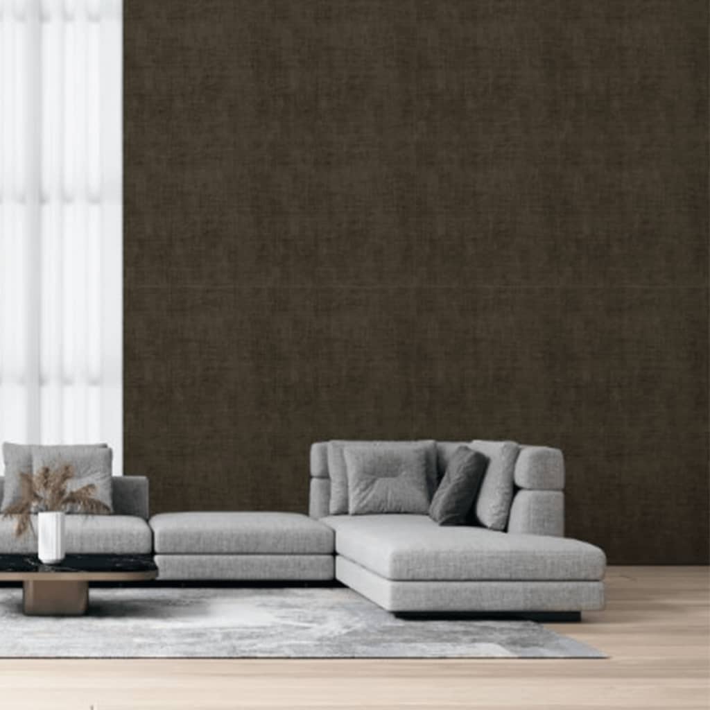 Nordwand Zero Wallpaper Faux Uni Leinen Brown