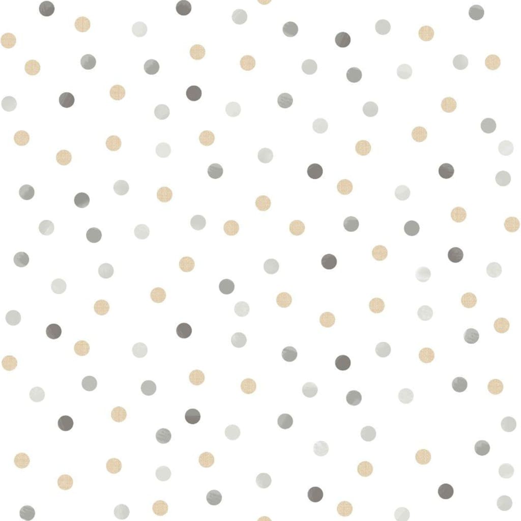 Nordwand Nordwand Tapete Baby Konfetti Punkte weiß grauer Beige