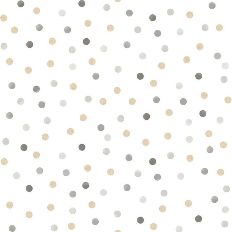 Nordwand Nordwand Tapete Baby Konfetti Punkte weiß grauer Beige