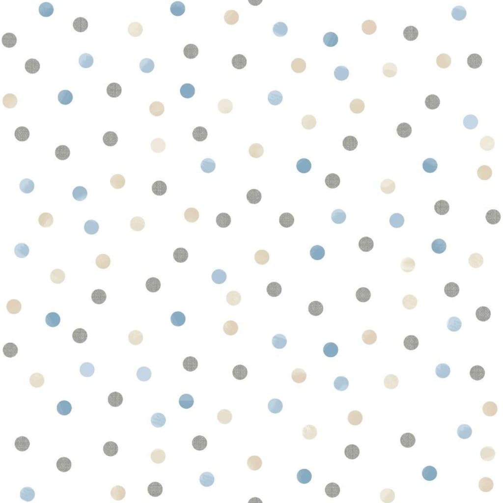 Nordwand Nordwand Tapete Baby Konfetti Punkte weiß blau grau Beige