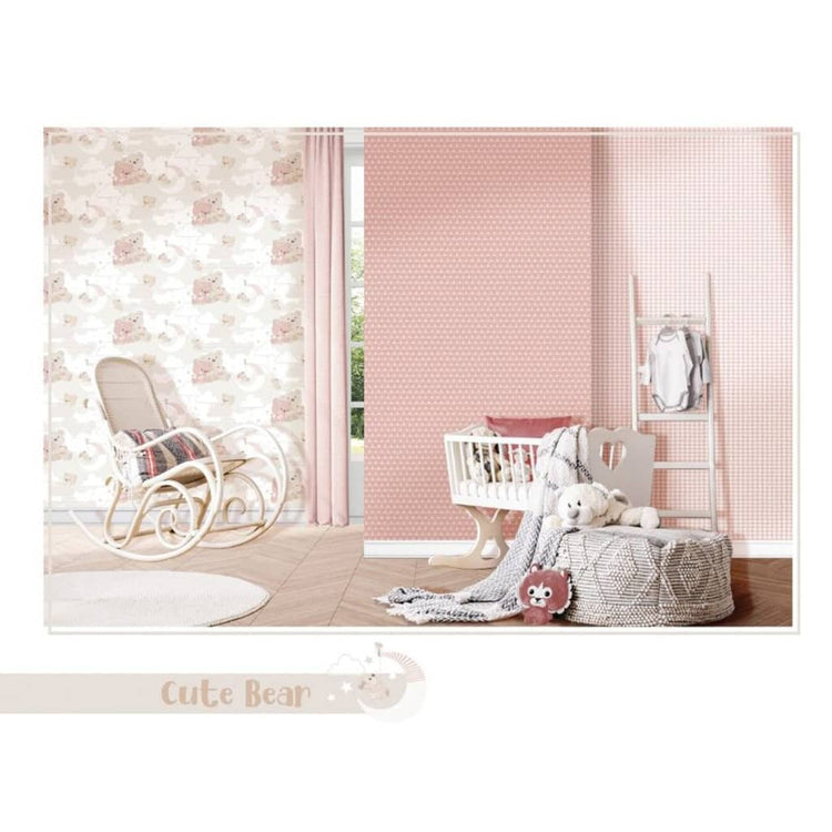 Nordwand Noordwand Tapete Baby Umarmung Bären rosa und beige