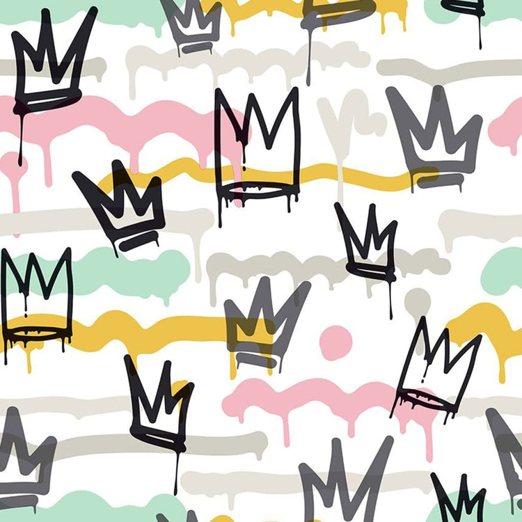 Noordwand noordwand wallpaper Freunde Kaffee Sith Graffität und Kronen schwarz weiß