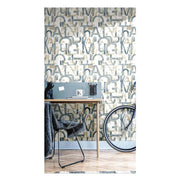 Noordwand noordwand wallpaper Freunde Kaffee und Buchstaben blau und metallisch - afbeelding 1