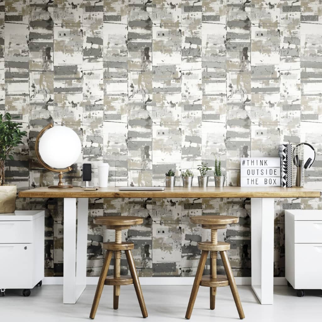 Noordwand noordwand wallpaper Freunde Kaffee Industrie verwitterte metallische Beige