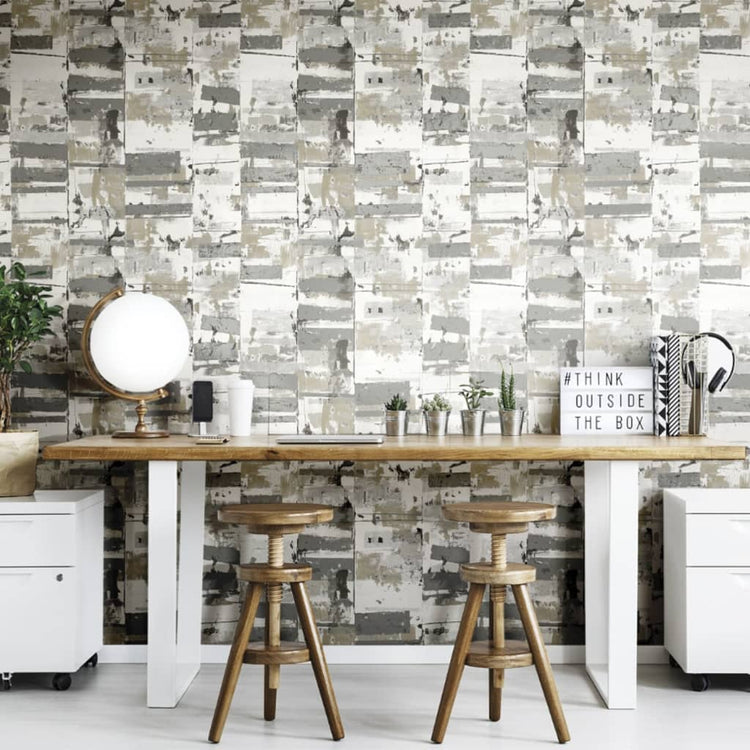 Noordwand noordwand wallpaper Freunde Kaffee Industrie verwitterte metallische Beige