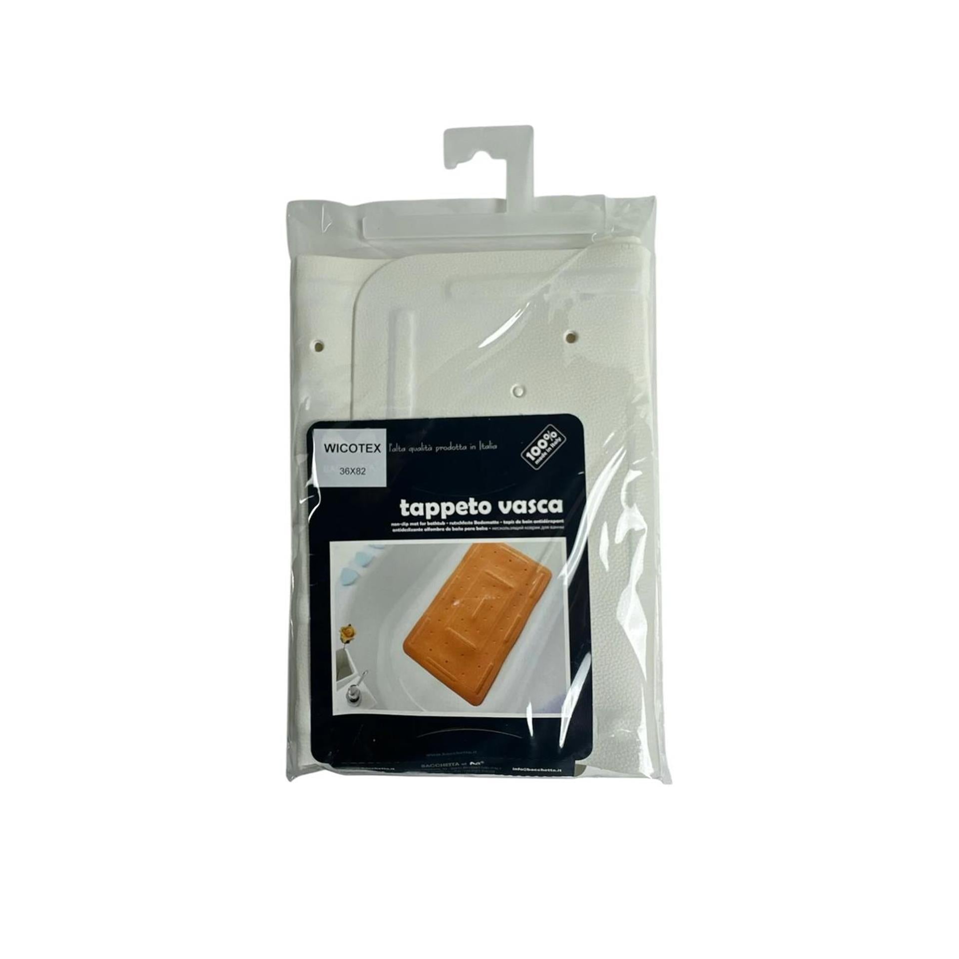 Wicotex Anti-Rutsch-Badematte 36x82cm weiß