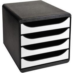 Briefablage Exacompta Big-Box 3104213d schwarz und weiß