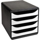 Briefablage Exacompta Big-Box 3104213d schwarz und weiß