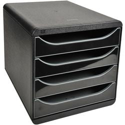 Briefablage Exacompta Big-Box 3104214d schwarz glänzend