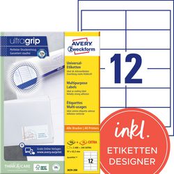 Multifunktionsetiketten avery 2640 Stück weiß