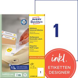 Universaletiketten avery weiß 200 Stück