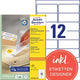 Abnehmbare Etiketten Avery Zweckform L4743Rev-100 Universal Weiß