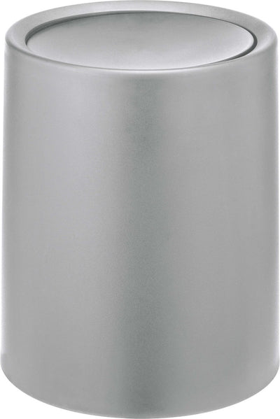 WENKO Abfalleimer Atri 6 Liter aus grauem Kunststoff, mit Schwingdeckel und Inneneimer - Mülleimer - Mülleimer - Mülltonne - Mülleimer - Grau