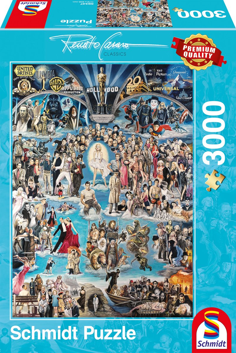 Schmidt – Puzzle – Hollywood xxl – Renato Casaro – 3000 Teile – Erwachsene – ab 14 Jahren
