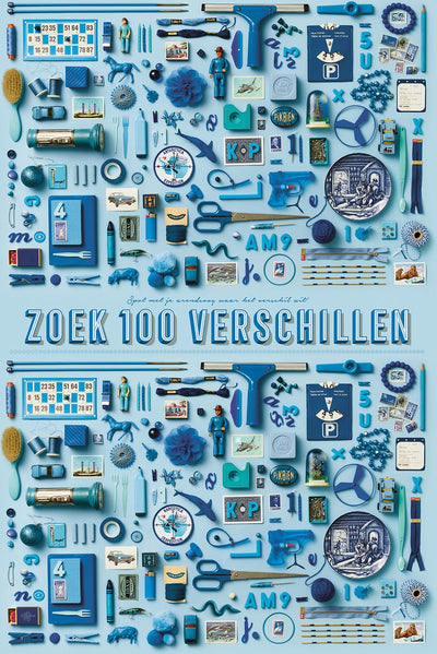 Stratier XL-Spielposter – Finde 100 Unterschiede (blau) – Spiel