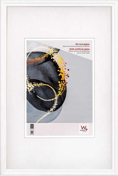 Walther Select - Holzrahmen - Fotogröße 20x30 cm - Kunstglas - Weiß