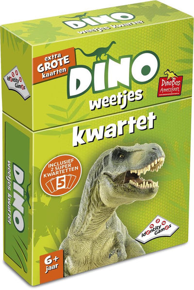Identitätsspiele Dino Facts Quartett – Kartenspiel – voller lustiger Fakten über Dinosaurier