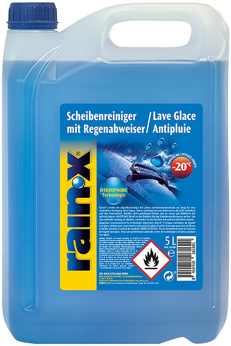 Rain-x Scheibenwaschflüssigkeit Anti-Regen -20°C - optimale Sicht - ohne Methanol - 5l