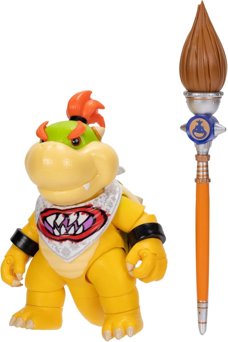 Jakks Super Mario Galaxy Movie – 13 cm große Figurenserie – Bowser Jr. Figur mit Pinsel