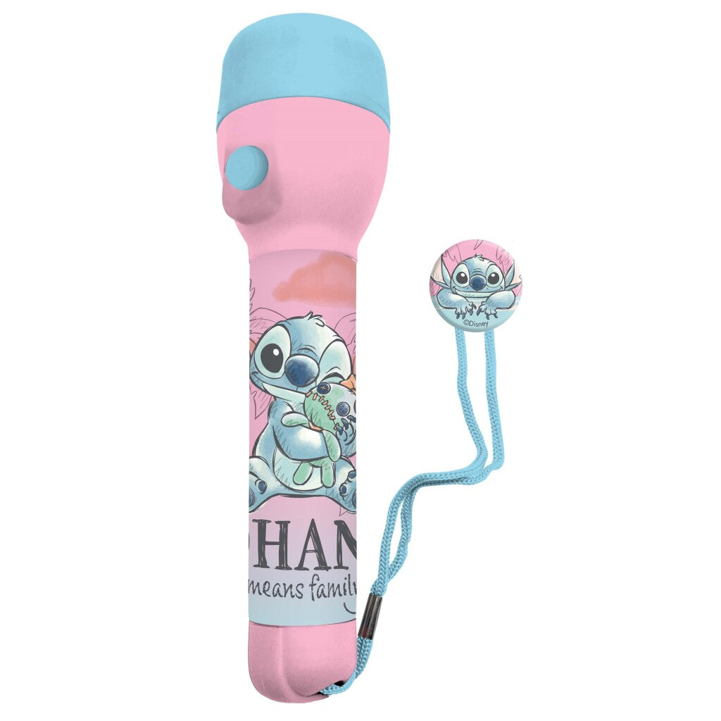 Disney Stitch Taschenlampe 16 cm blau Pink