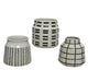 Decoris Vase Porzellan weiß schwarz