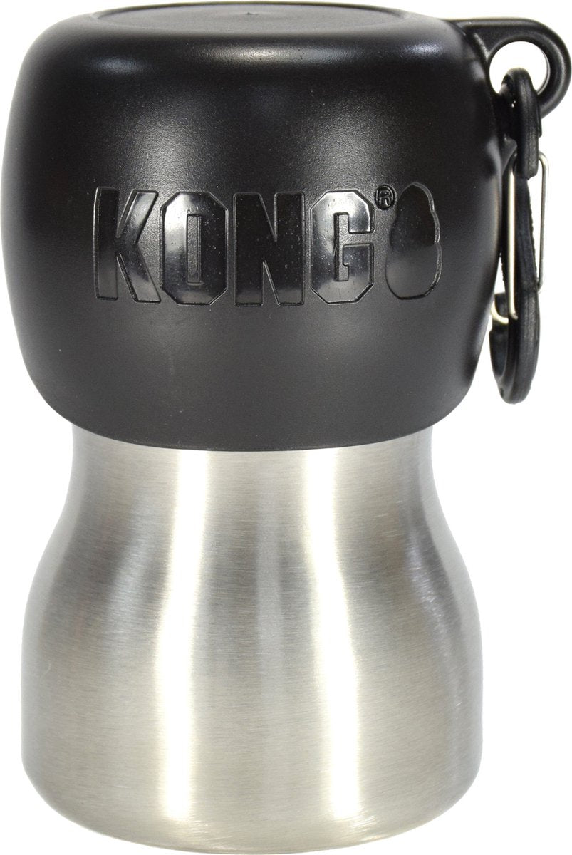 Kong H2O Trinkflasche Edelstahl schwarz