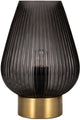Pauleen LED-Tischleuchte Crystal Gloom E27 max. 40 W Rauchglas, Messing