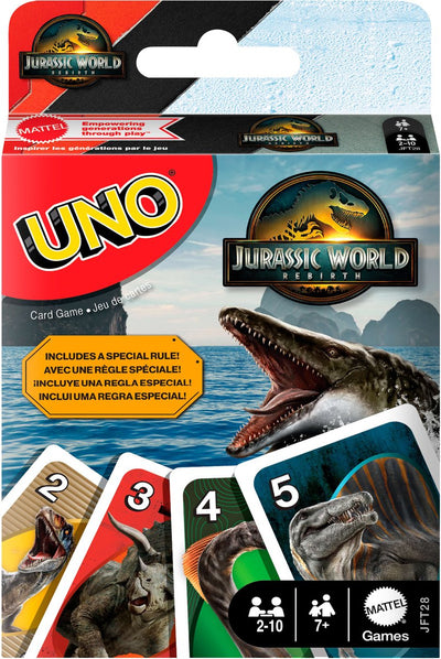 Mattel Games Uno Jurassic World Rebirth Kartenspiel