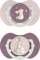 Difrax Lovi Schnuller Dynamic – edel – 18+ Monate – Pink Beige – 2 Stück