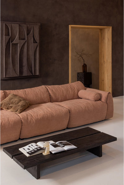 Wood Lion Couchtisch – MDF – dunkelbraun – 25 x 140 x 60
