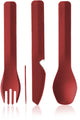 Human Gear – Trio – Rot – Besteck – wiederverwendbar – Campingbesteck