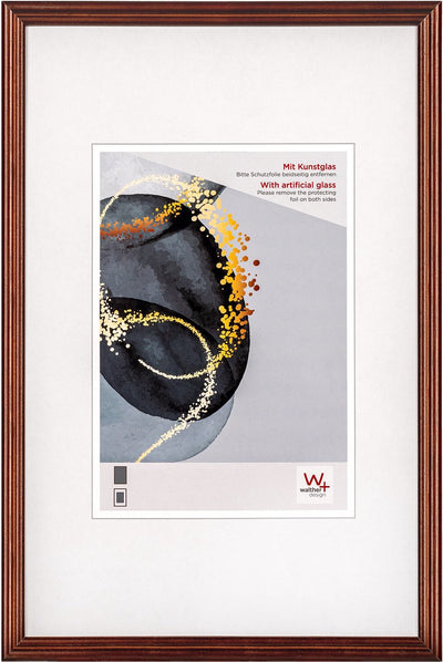 Walther Select - Holzrahmen - Fotogröße 20x30 cm - Kunstglas - Braun