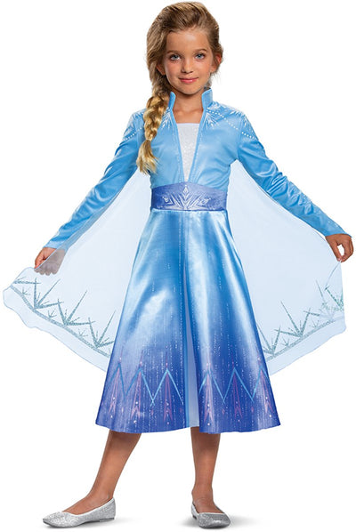Verkleidung Disney – Die Eiskönigin 2, Elsa Traveling Deluxe, Größe XS (3–4 Jahre), Mädchen
