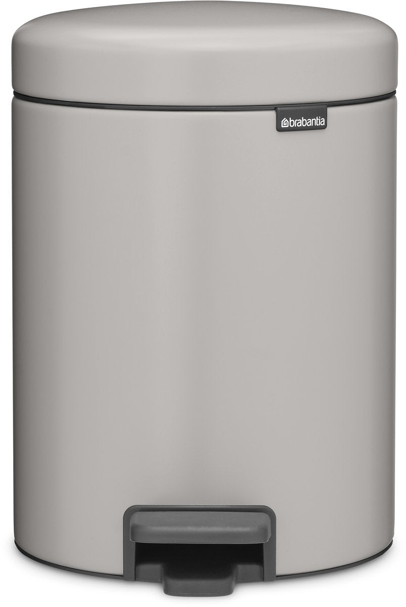 Brabantia Newicon Abfallbehälter – 5 Liter – Badezimmer – weiches Grau