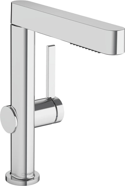 Hansgrohe Finoris – Waschtischarmatur – mit Ablaufstopfen – 230 mm – ausziehbare Handbrause – 2 Strahlfunktionen – Chrom