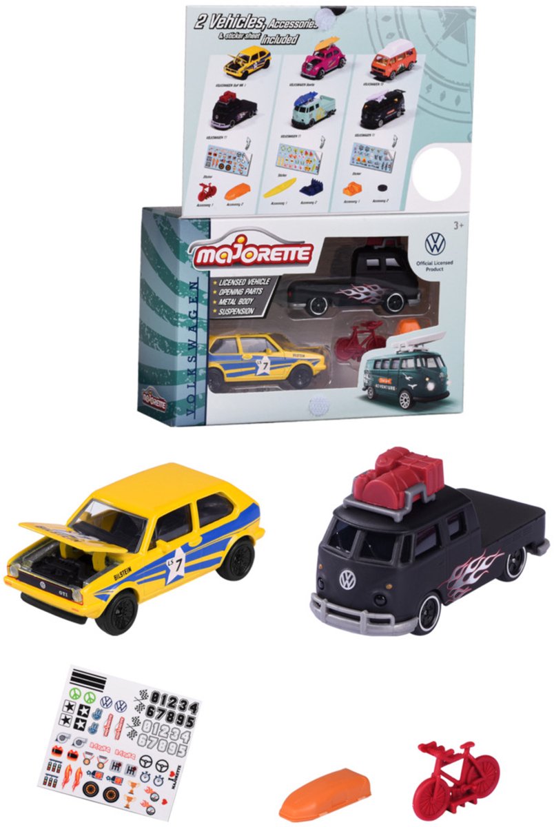 Majorette VW The Originals Rennset VW Golf T1