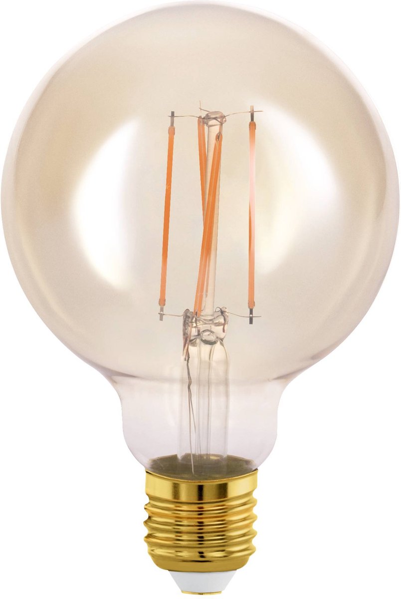 Eglo Vintage LED-Kohlefadenlampe – ø 9,5 cm – E27 – bernsteinfarben