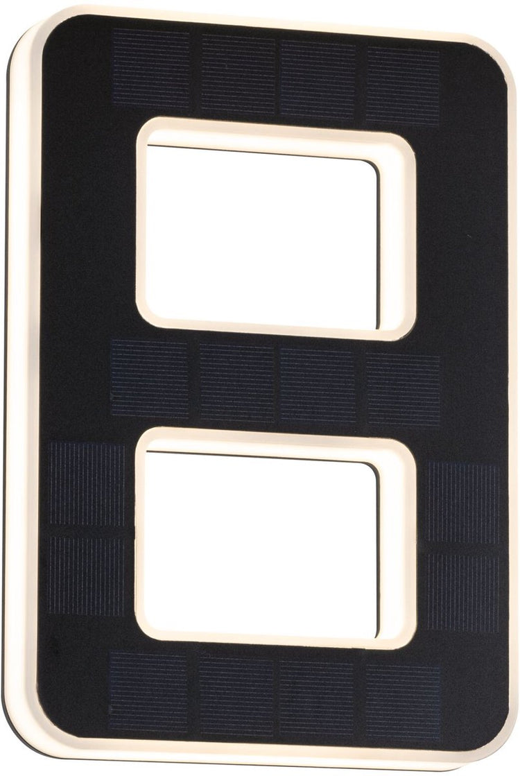 Paulmann Solar-LED-Hausnummernbeleuchtung inkl. austauschbare Batterie Nummer 8 IP44 3000k 6lm schwarz