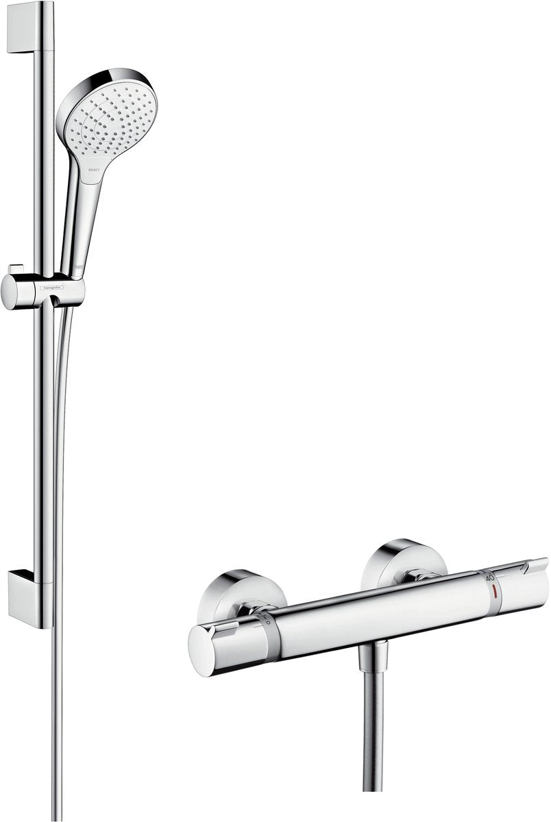 Hansgrohe Croma S Vario Renovierungsset – 90 cm – Ecostat Comfort – Thermostat – Select-Button-Steuerung – Chrom