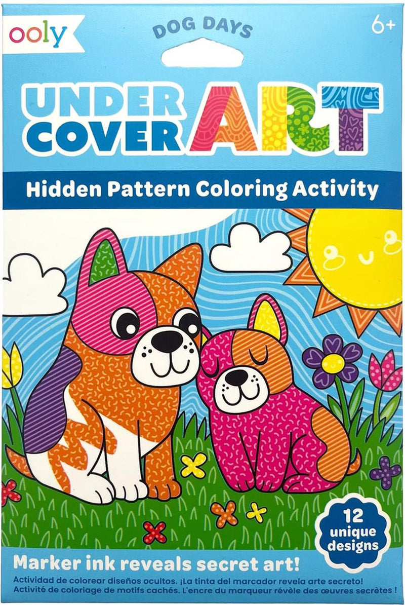 Ooly – Undercover-Kunst – 12 Malseiten mit versteckten Mustern – Hundetage