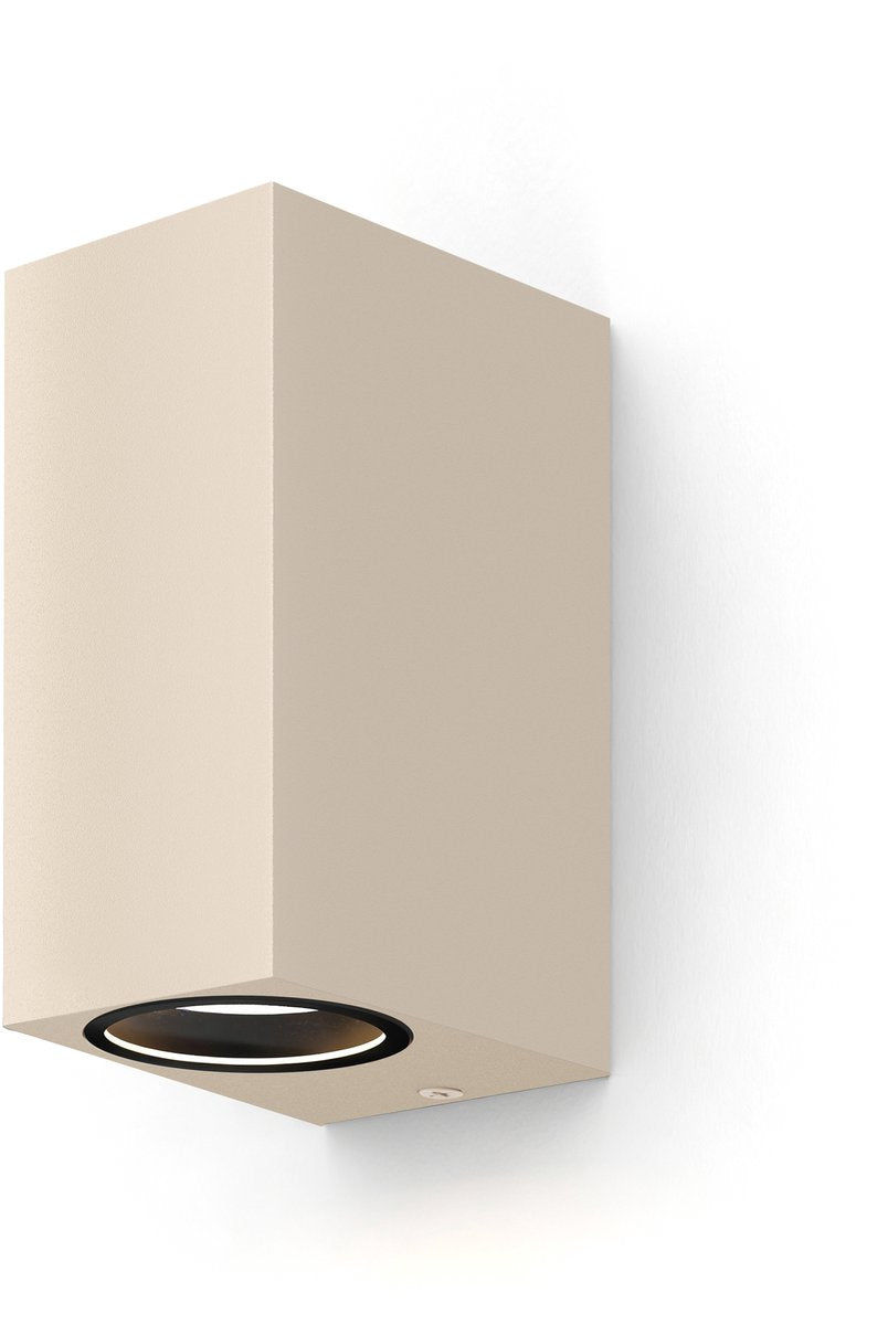 Calex Wandleuchte Up Downlight Bergamo – 2× gu10 – IP54 wasser- und staubgeschützt – für drinnen und draußen geeignet – einfache Installation – rechteckig – schwarz