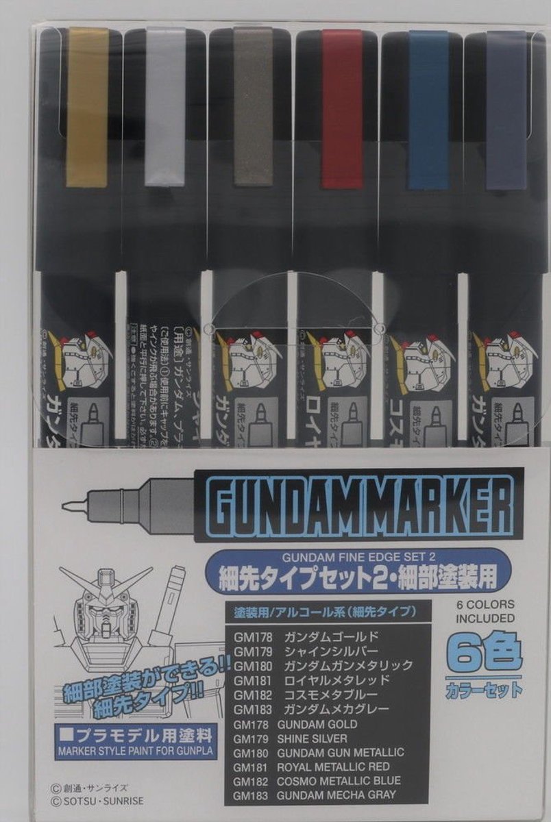 Sans Marque Gundam ohne Markenzeichen – Gundam-Marker AMS-126 mit feiner Kante, Set 2