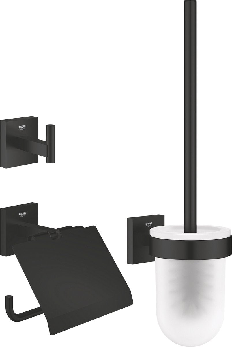 Grohe Quickfix Start Cube 3-in-1 WC-Zubehörset – Mattschwarz