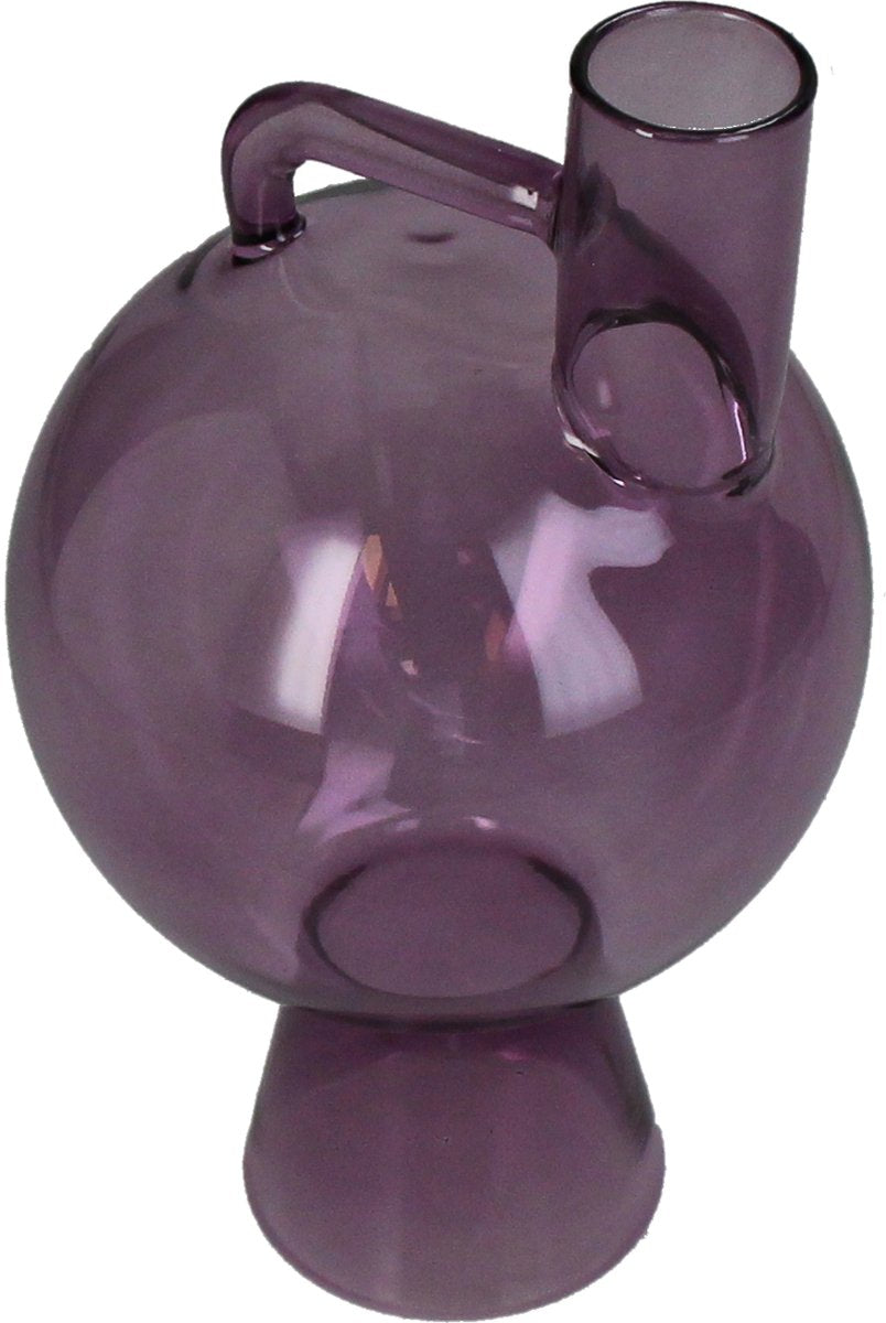 HD Collection Vase aus Glas, Flieder, 12 x 12 x 22 cm
