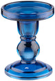 Arti Casa Kerzenhalter für Stumpenkerze – Glaskerzenhalter transparent – ø8,5 x 11 cm – Blau
