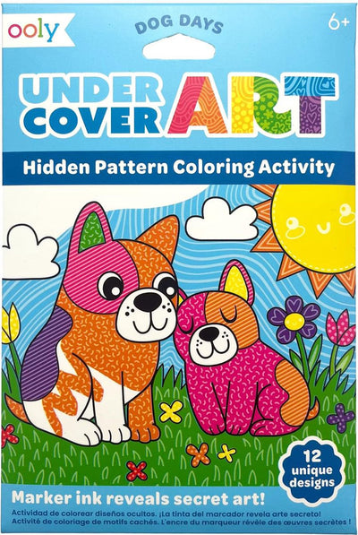Ooly – Undercover-Kunst – 12 Malseiten mit versteckten Mustern – Hundetage