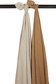 Meyco Baby-Uni-Wickeltuch – 2er-Pack – vorgewaschen, hydrophil – Sand-Toffee – 120 x 120 cm